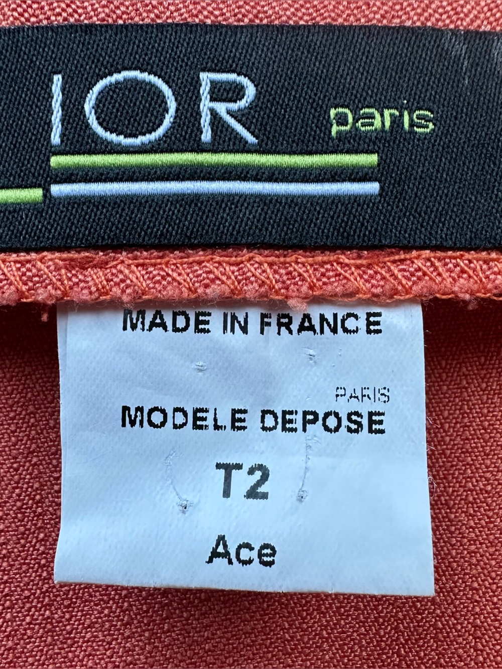 Lior Paris Pants Womens T2 US 6 Rust Coral Wide Leg Flat Front Made France 29x32 - Picture 5 of 13
